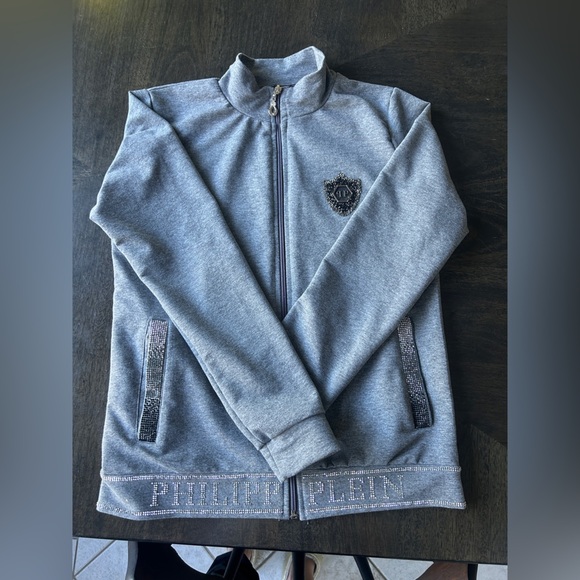 PHILLIP PLEIN • Luxury • Zip Up with crystals • SIZE 38 or Medium - Picture 7 of 11